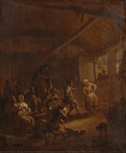 Peasants Dancing In A Barn, Nicolaes Pietersz Berchem, 1655 - 1683 — Nicolaes Berchem
