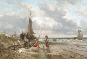 Playing On The Beach — Johan Mari Henri Ten Kate