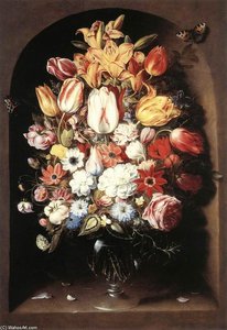 Bouquet In A Niche — Osias Beert The Elder