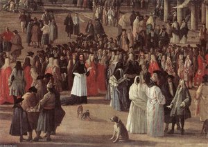 The Reception Of Cardinal César D'estrées (detail) — Luca Carlevaris