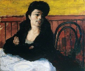 A Girl Seated At A Table — Robin Darwin