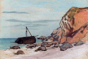 Saint-adresse, Beached Sailboat — Claude Monet