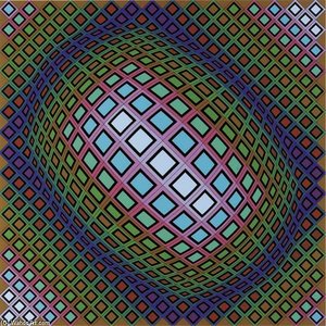 Composition 7 — Victor Vasarely, Op Art