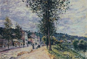 Street Entering The Village — Alfred Sisley