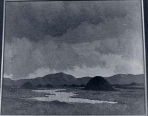 Landscape With Haystack, (painting) — Paul Henry