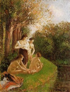 Bathers 1 — Camille Pissarro