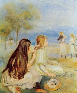 Young Girls By The Sea — Pierre-auguste Renoir