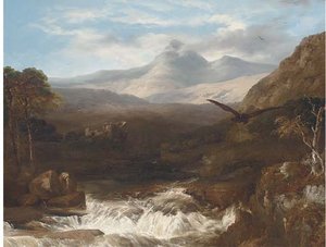 Eagles In A Highland Valley — Frederick Richard Lee