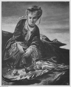 Mädchen, Um Einen Toten Vogel Trauernd — Anselm Feuerbach