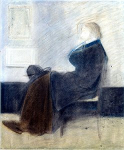 Study Of Thomas Carlyle — James Abbott Mcneill Whistler, Tonalist Aestheticism