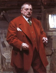 Self Portrait In Red — Anders Leonard Zorn, Contemporary Realism