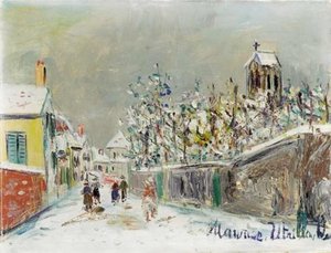 The Ferte-milon In The Snow, Aisne — Maurice Utrillo