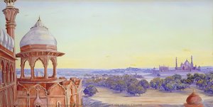 Mosque Of Delhi From The Lahore Gate Of The Citadel — Marianne North