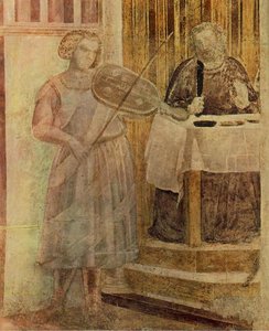 Scenes From The Life Of St John The Baptist: 3. Feast Of Herod (detail) — Giotto Di Bondone