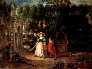 In His Garden With Helena Fourment — Peter Paul Rubens