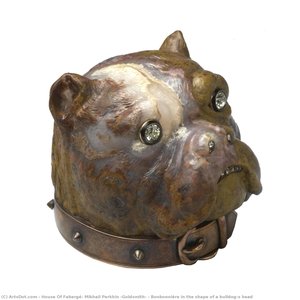 Bonbonnière In The Shape Of A Bulldog’s Head — House Of Fabergé, Mikhail Perkhin (goldsmith)