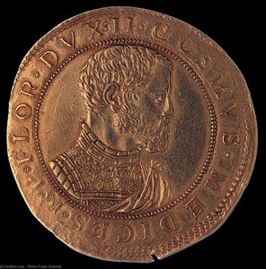 Gold Coin On Cosimo I (reverse) — Pietro Paolo Galeotti