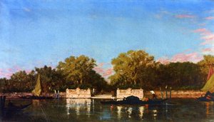 A Gondola At The Jardin Francais, Venice — Felix Francois Georges Philbert Ziem