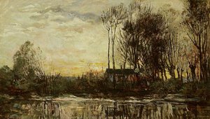 Evening At Bas Meudon — Charles-françois Daubigny