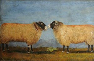 A Swaledale Sheep And Ram In Profile — William Taylor Longmire