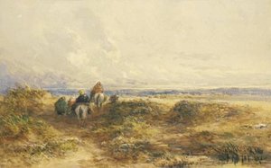 Figures On Horseback Among The Sand Dunes — David Cox