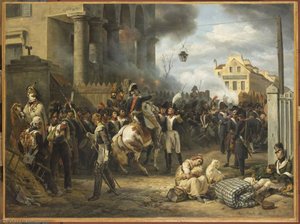 La barrière de Clichy. Défense de Paris, le 30 mars 1814