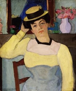 Woman In Straw-hat — Ödön Márffy