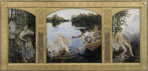 Aino Myth, Triptych — Akseli Gallen-kallela, National Romantic