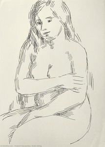 Nude Sitting — Hryhorii Havrylenko
