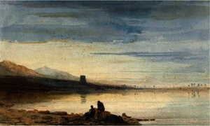 Dolbadern Tower, Llanberis Lake, North Wales — David Cox