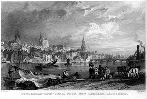 Newcastle-upon-Tyne from New Chatham engraving