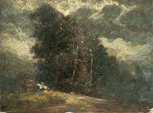 Trees And White Horse — Sidney Herbert Sime