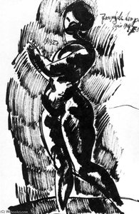 Female Nude Turning Away — Jozsef Nemes Lamperth