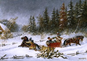 A Winter Incident — Cornelius David Krieghoff