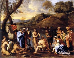 St. John Baptising The People — Nicolas Poussin, Baroque Classicism