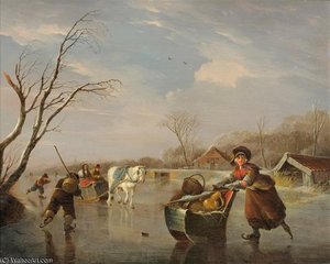 Winter Landscape, Holland — Andries Vermeulen