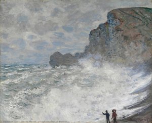 Rough Weather At Étretat — Claude Monet