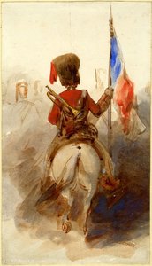 A Cavalry Trumpeter On Horseback. Courtesy Of The British Museum (london). — Paul Gavarni