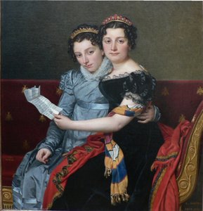 The Sisters Zenaide And Charlotte-bonaparte — Jacques-louis David, Neoclassical Style