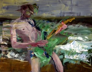 Boy Am Meer Mit E-gitarre — Rainer Fetting