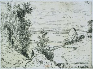 Slopes At Pontoise — Camille Pissarro, Impressionism