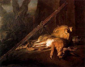 Lapin Mort Avec Une Perdrix Rouge Et Une Bigarade — Jean-baptiste-siméon Chardin