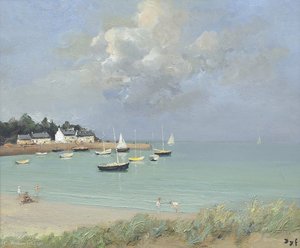 Beach Of Port Navelo, Brittany — Marcel Dyf