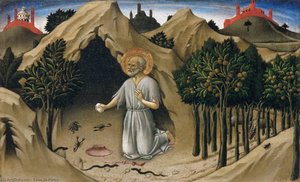 Scenes From The Life Of St Jerome — Sano Di Pietro, Early Gothic Revival