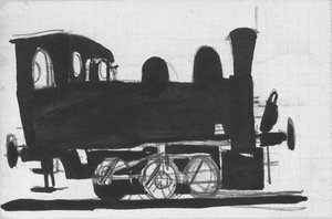 Locomotive. In The Donbas — Aleksandr Deyneka