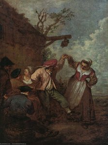 Peasant Dance — Jean-antoine Watteau, Rococo