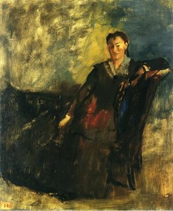 Woman Seated On A Canape — Edgar Degas, Impressionism