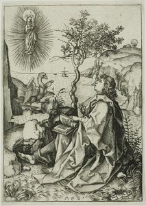 St. Jhon The Evangelist On Patmos — Martin Schongauer