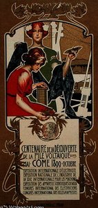 Poster Advertising The Centenary Of The Discovery — Adolf Hohenstein