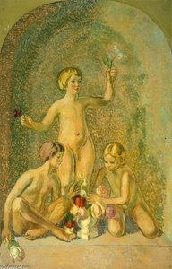 Children Arranging Flowers — Vanessa Bell